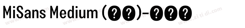 MiSans Medium (正文)字体转换